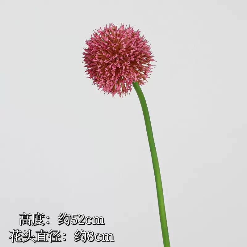 仿真单头小葱球 小葱花 现代花艺设计 店铺美陈 摄影道具家居假花