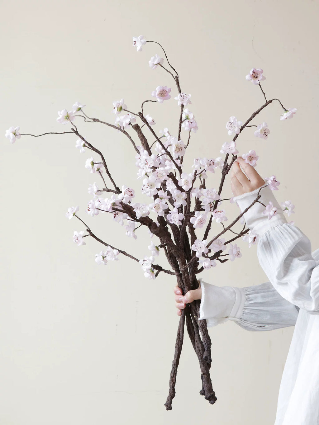 十二花神桃花樱花杏花仿真花高级感逼真假花一枝花餐桌装饰品摆件