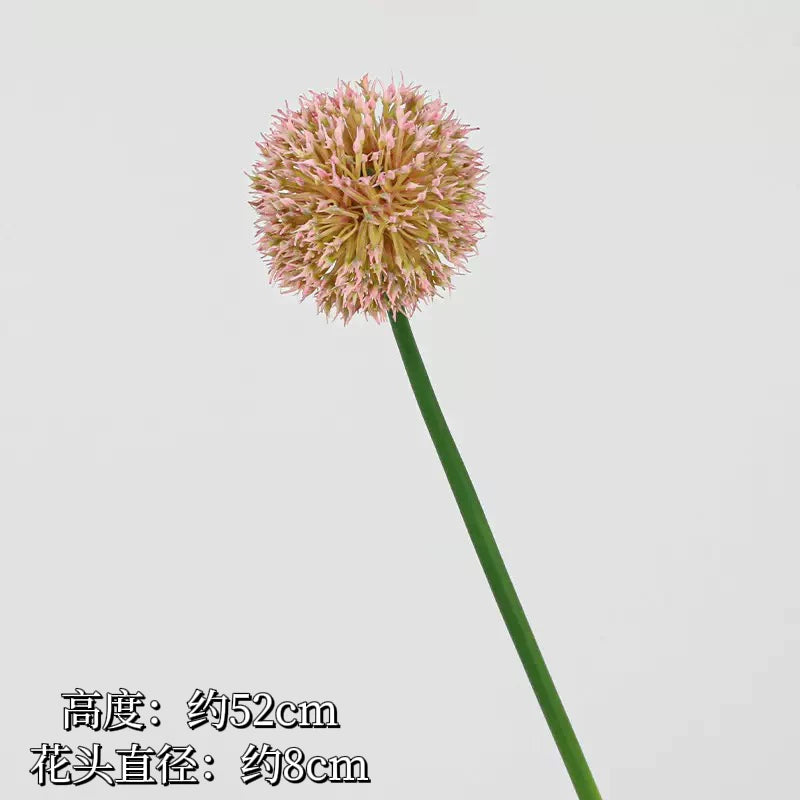 仿真单头小葱球 小葱花 现代花艺设计 店铺美陈 摄影道具家居假花