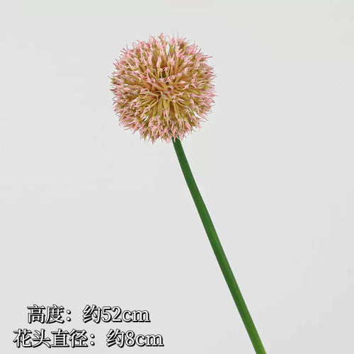 仿真单头小葱球 小葱花 现代花艺设计 店铺美陈 摄影道具家居假花